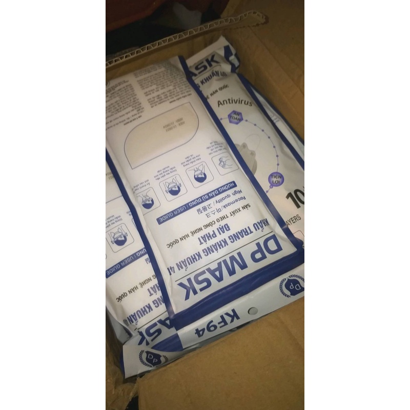 Khẩu trang KF94, khẩu trang y tế Đại Phát 4 lớp thùng 300 chiếc chống nắng, chống tia UV.