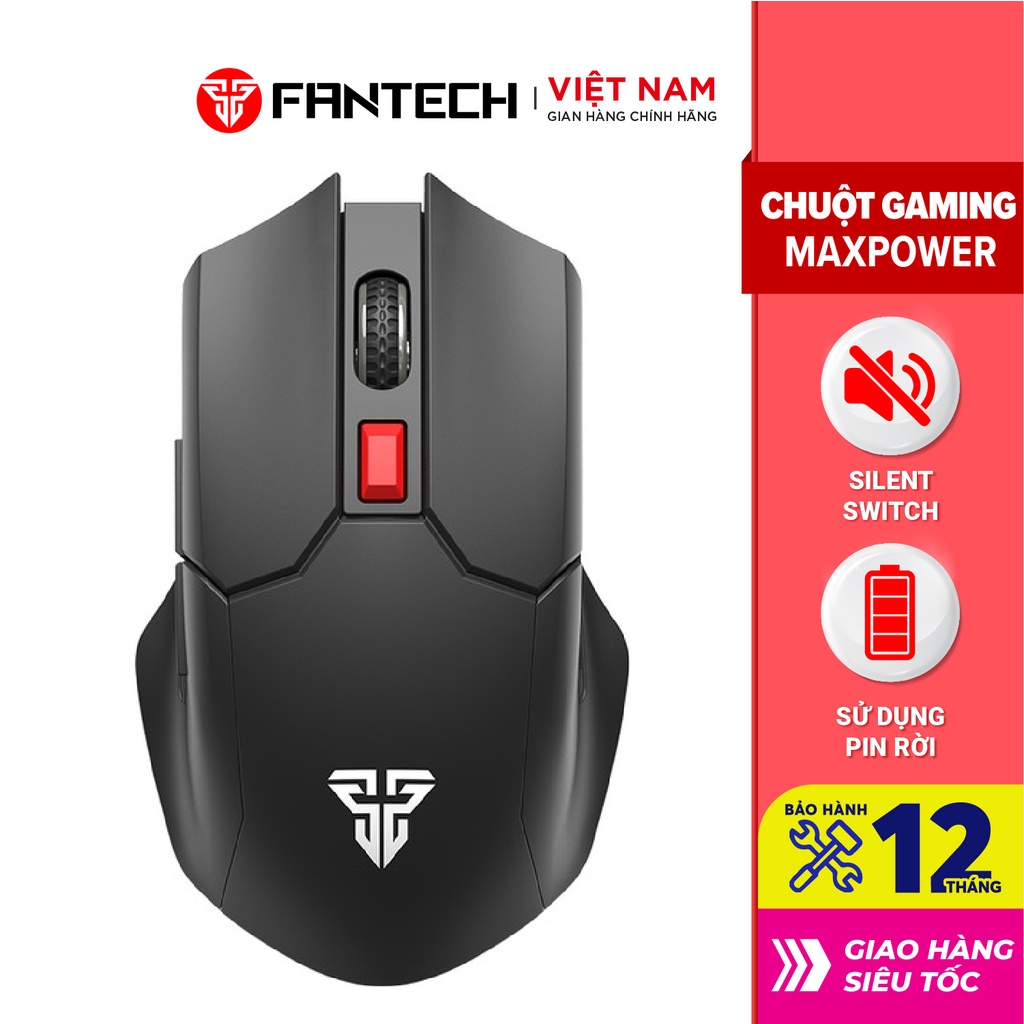 Chuột Gaming Không Dây Fantech WG11 CRUISER 2400DPI PIXART 3212 6 Phím Macro Dùng Pin AA