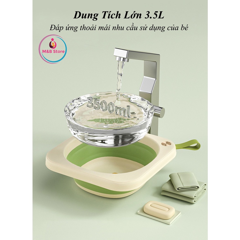 Chậu Rửa Mặt Gấp Gọn Kháng Khuẩn, Nhựa PP - KUB