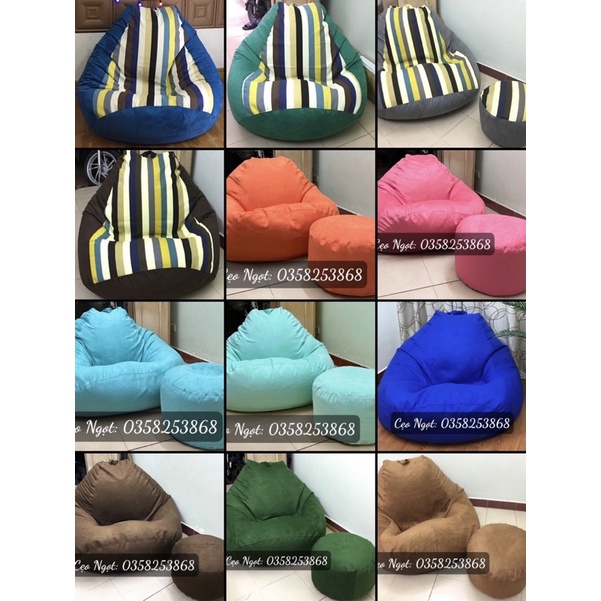 Ghế lười hạt xốp hay còn gọi là  mẫu mới phiên bản 2021 💥Lưu ý: Sp chưa bao gồm Hạt xốp