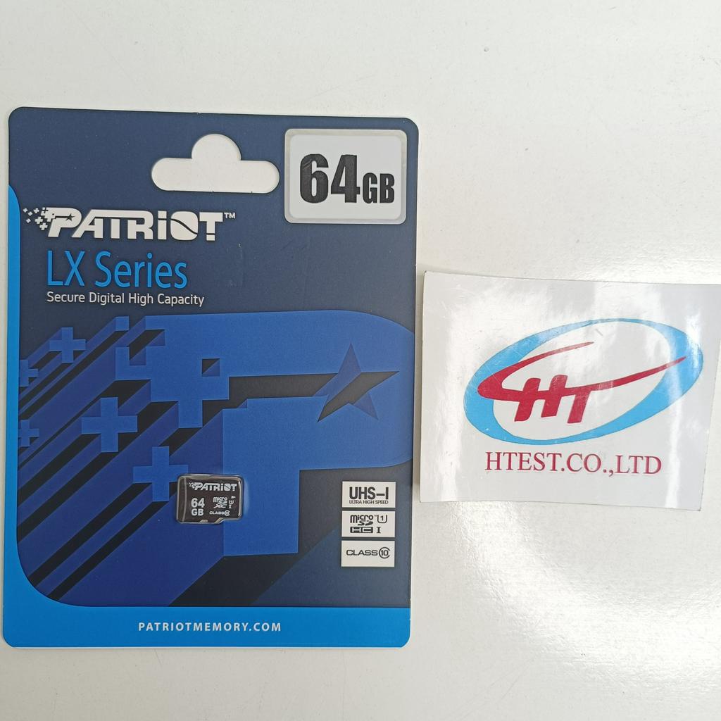 Thẻ nhớ Patriot 64GB MicroSDXC Class 10 - BH 5 năm - Hàng chính hãng