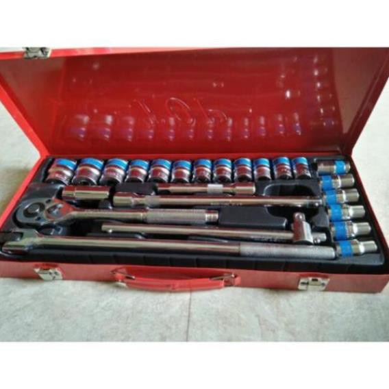 Bộ tuýp khẩu  24 chi tiết tiêu chuẩn Đức