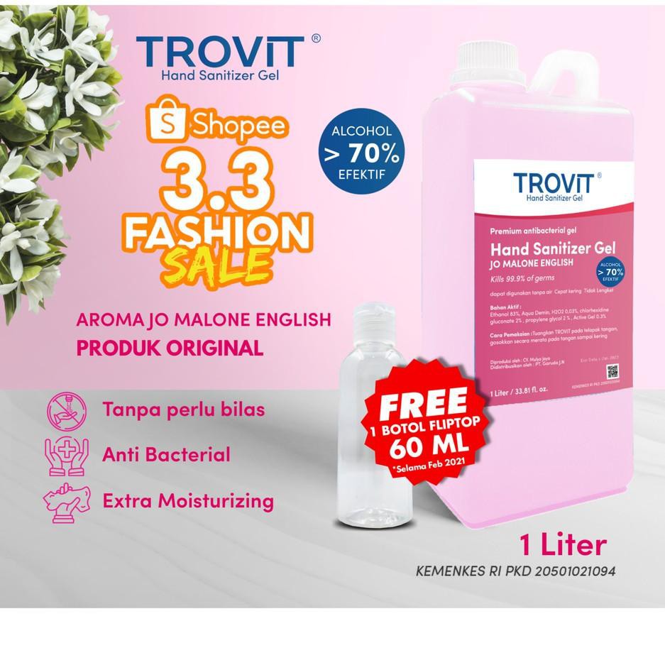 (Hàng Mới Về) Gel Rửa Tay Trovit 1 Liter 60ml | BigBuy360 - bigbuy360.vn