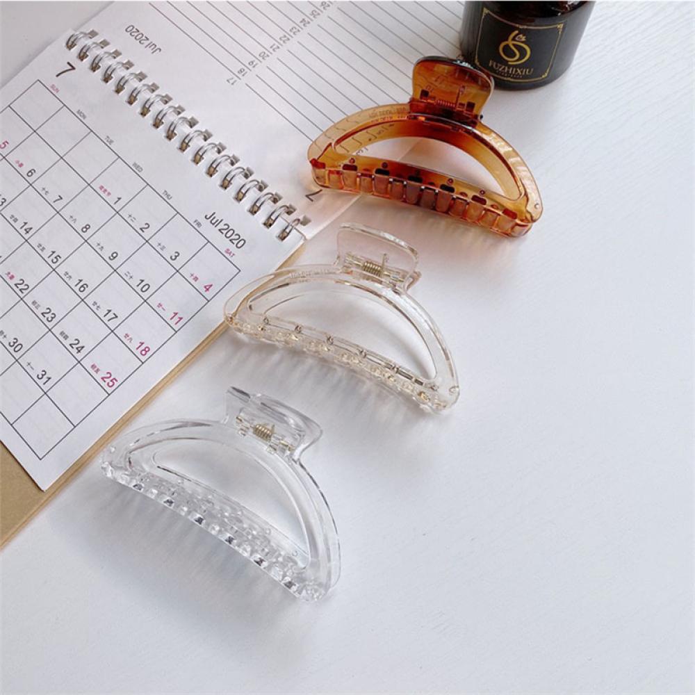 Kẹp Tóc Hình Quạt Rỗng Bằng Acrylic Đơn Giản J2R3