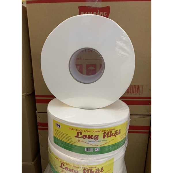 CUỘN VỆ SINH LỚN LONG NHẬT 700gram - GIẤY LỤA MỀM MỊN VÀ DAI