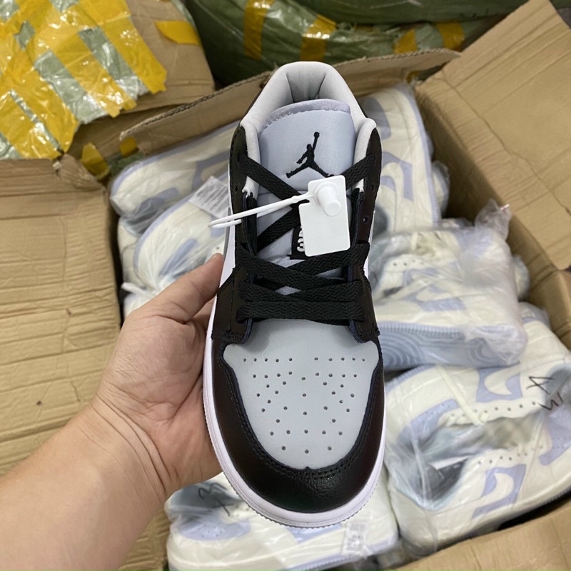 Giày Jordan xám đen cổ thấp   ❤️tặng kèm dây giày❤️  giày thể thao nam nữ sneaker jd 1 hàng 11 full hộp