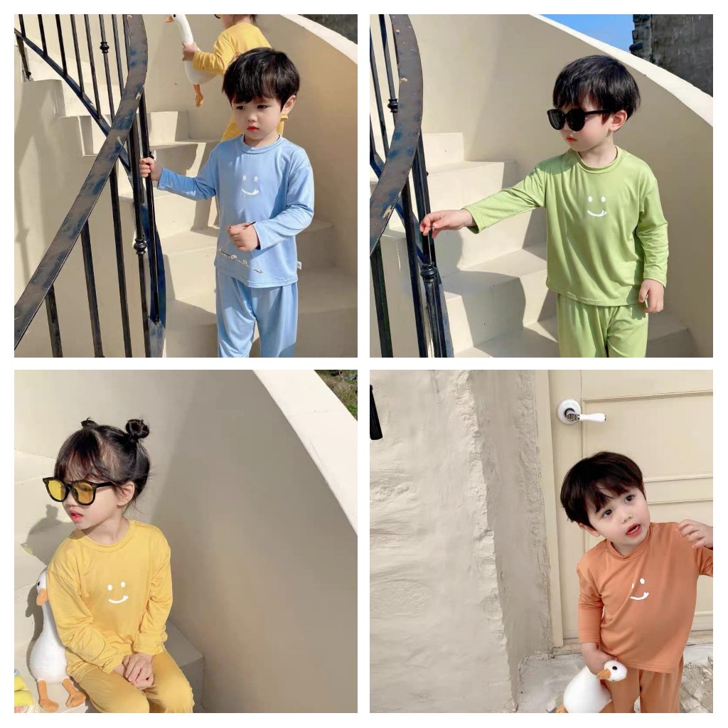 SALE BỘ DÀI TAY MẶT CƯỜI THUN LẠNH MINKY MOM CAO CẤP SIZE 10-24KG