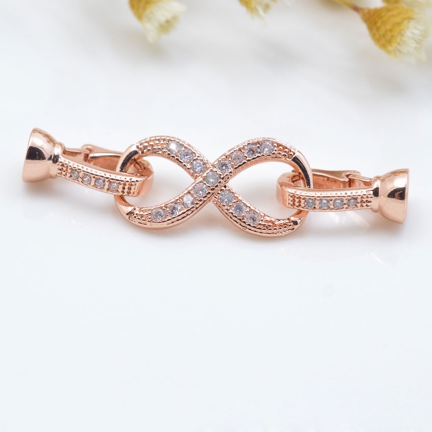 [K26B] Phụ kiện trang sức (DIY) - Chốt khóa số 8 vô cực làm vòng cổ vòng tay