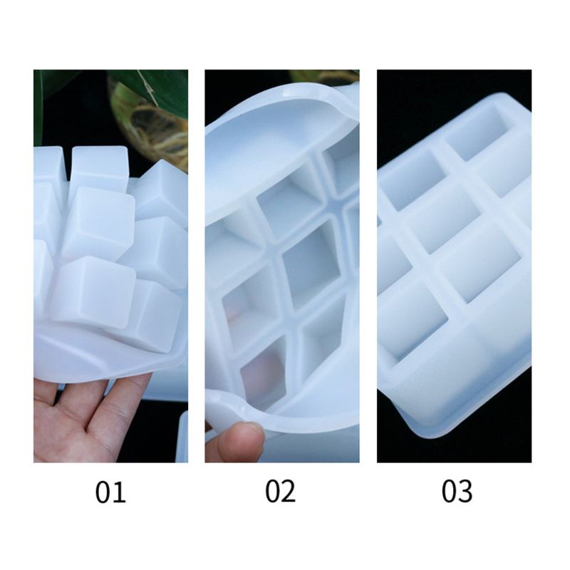 Khuôn Làm Hộp Đựng Son Môi Hình Vuông Bằng Nhựa Epoxy Độc Đáo DIY