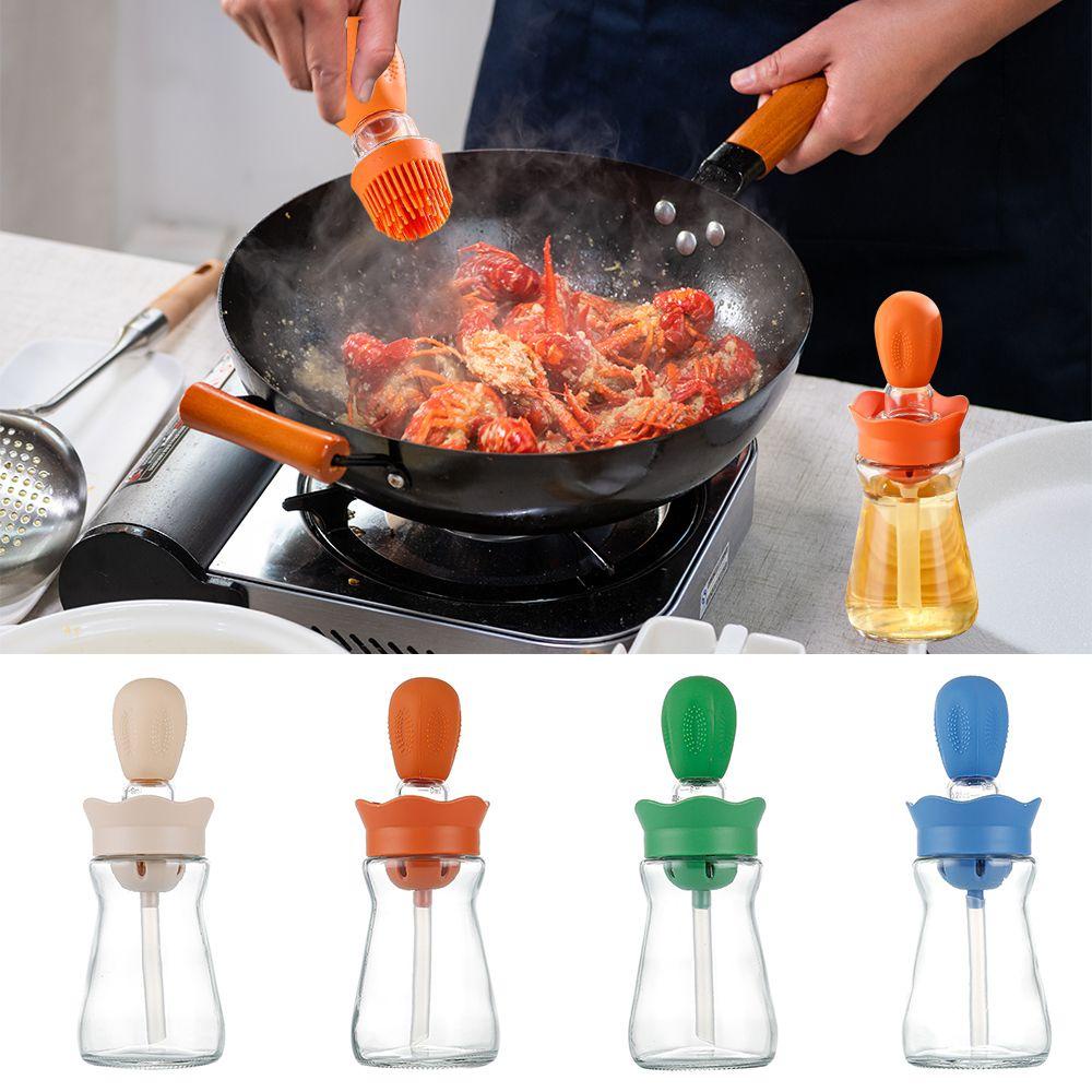 Bình Đựng Dầu Ăn Kèm Cọ Quét Bằng Silicone Tiện Dụng Cho Nhà Bếp