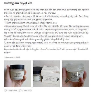 KEM DƯỠNG DA THẢI ĐỘC VITAMIN TREE WATER