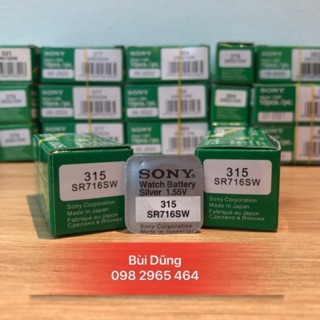 Viên pin đồng hồ sony 315 sr716sw - pin 716 sony 315 chính hãng vỉ 1 viên