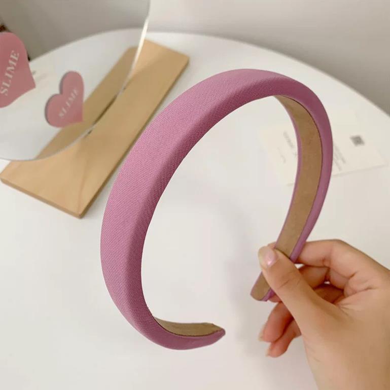 Bờm Băng Đô Xốp Bản To Nhiều Màu Style Hàn Quốc S02K34