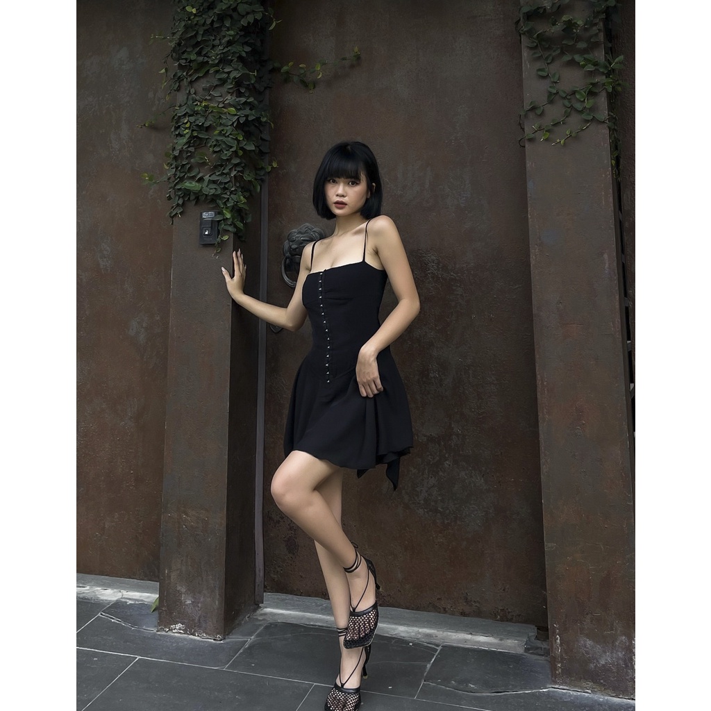 Motel9 - Đầm 2 dây corset TINKERBELL DRESS - Black