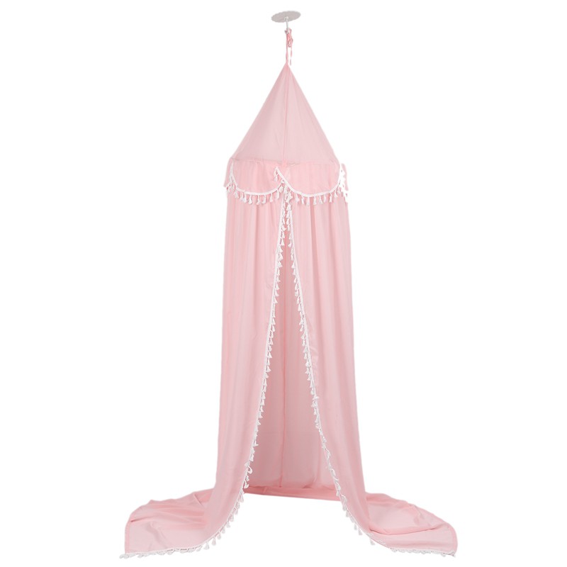 baby pink bed canopy