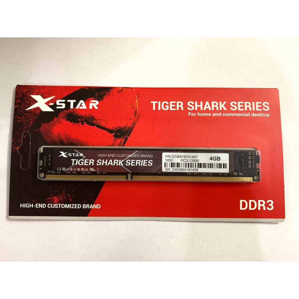 Ram PC DDR3 4gb bus 1600 Xstar bảo hành chính hãng 3 năm hàng mới