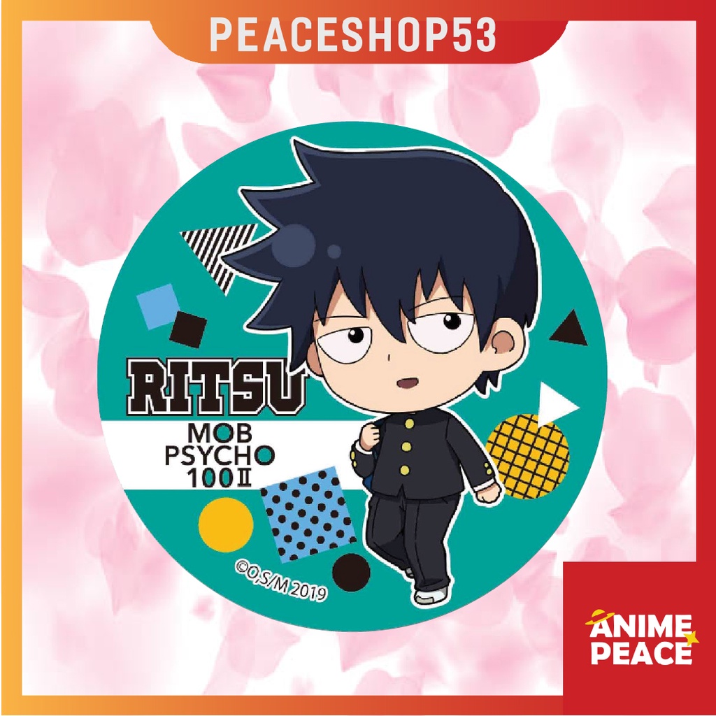 Huy hiệu Mob Psycho Shigeo Kageyama Reigen Lấp Lánh Huy Hiệu Anime Mob Psycho Phụ Kiện Anime Manga Ver 2 HH53