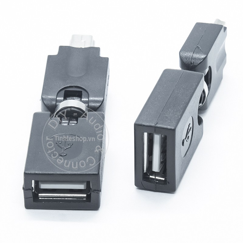 Đầu đổi Mini USB 5pin cho xe ô tô xoay bẻ góc 360 - Mini USB to USB 2.0 AF