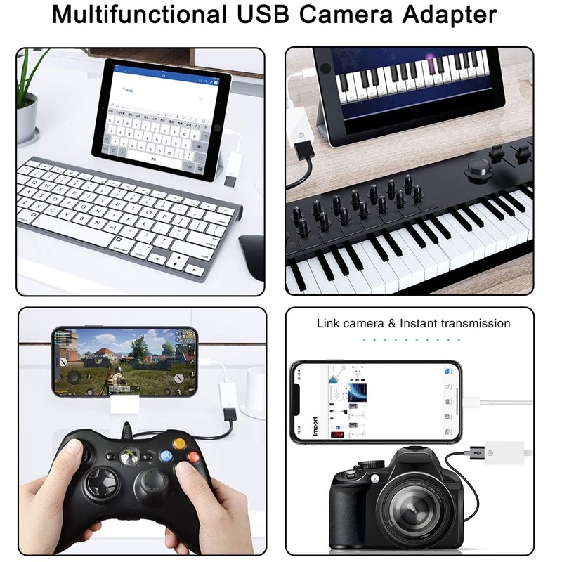 Cáp chuyển đổi dữ liệu camera USB 3.0 chuyên dụng dành cho IP12 7 8p 6 x xr xs max 11pro/tablet táo 3 4 mini pro