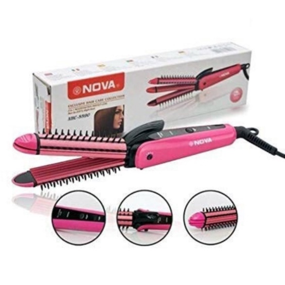 Lược Điện Chải Tóc, Tạo Kiểu Tóc Đa Năng 3 Trong 1 Nova NHC-8890