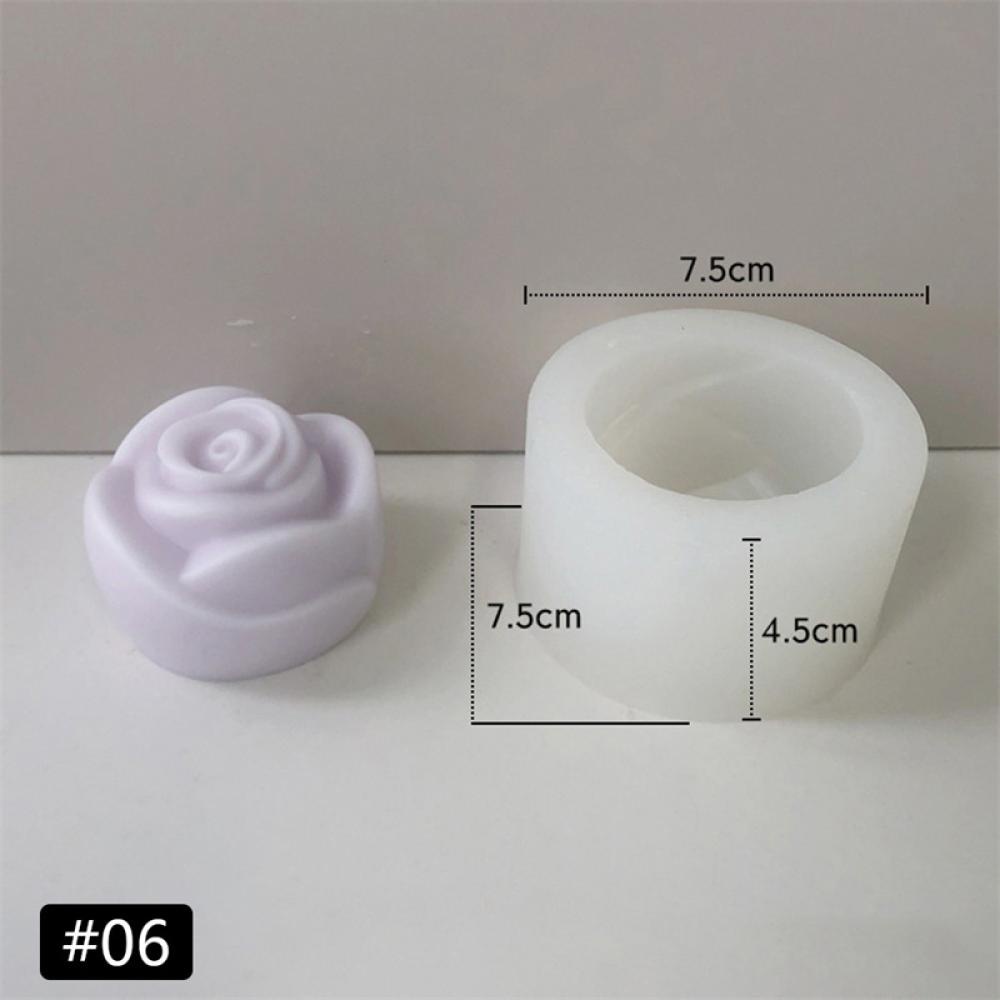 Khuôn Làm Nến Handmade Hình Hoa Hồng 3D L8W4