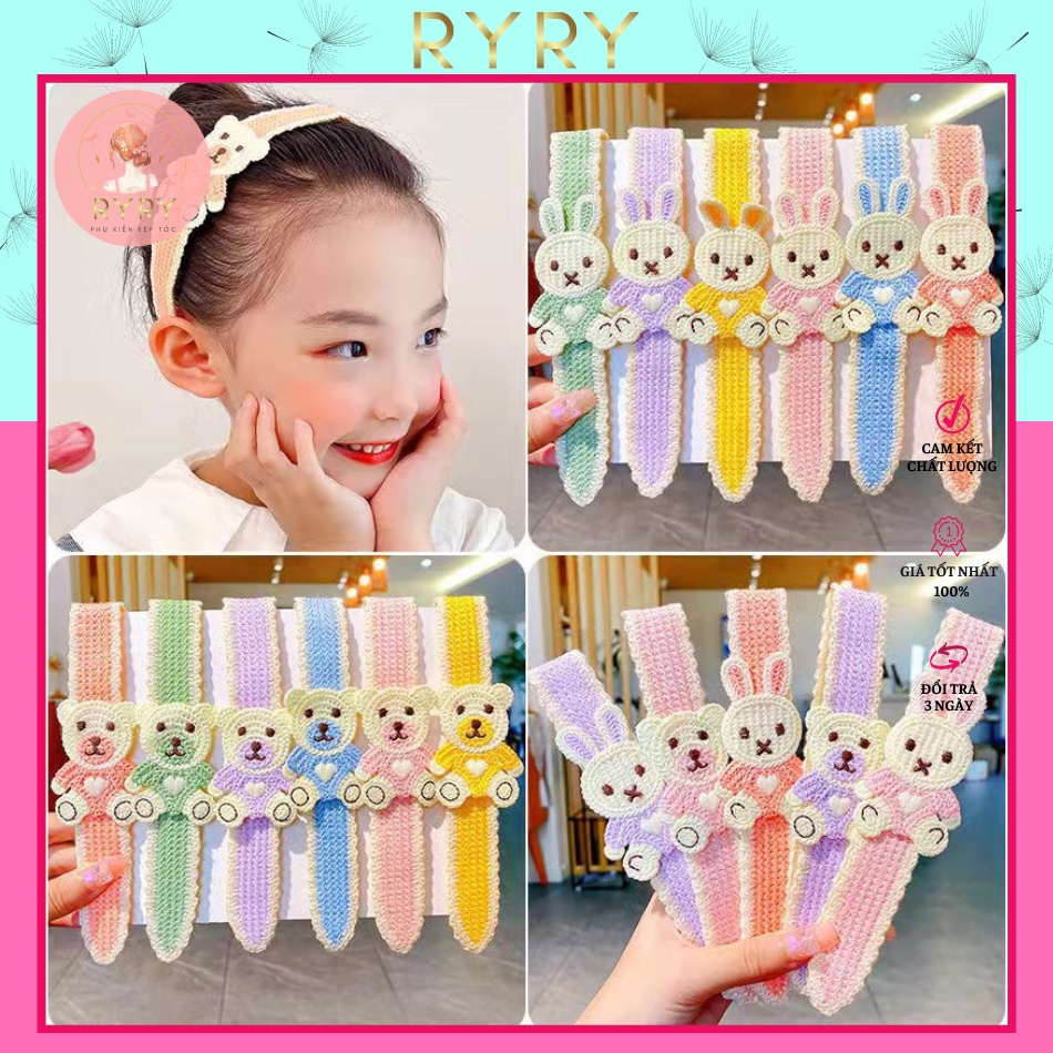 Băng Đô Cài Tóc Dạng Dán Nhiều Kiểu Dễ Thương Xinh Xắn Cho Bé Gái