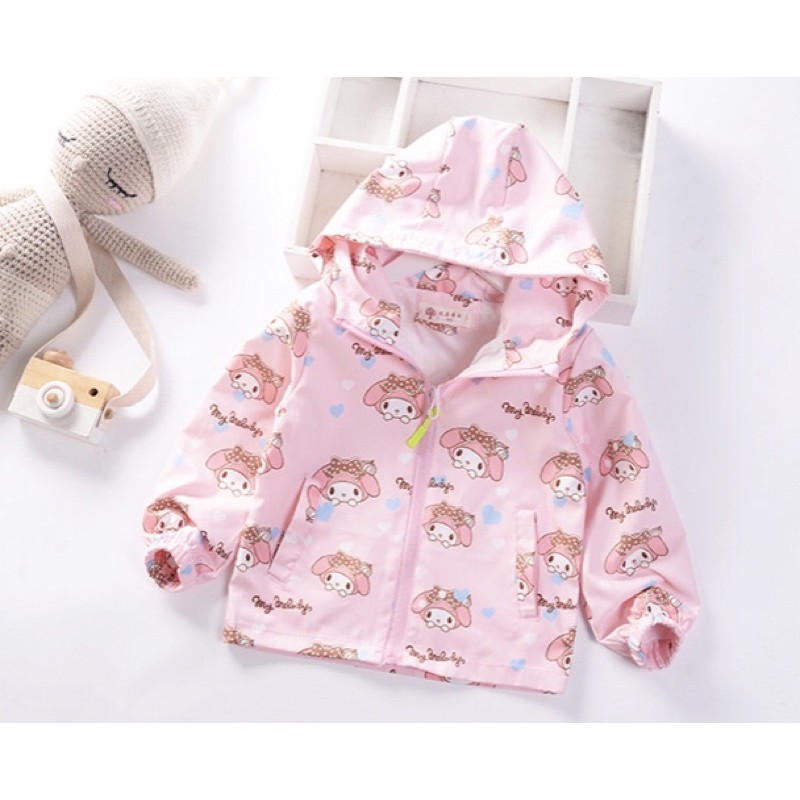 Áo khoác gió 2 lớp bé gái , nhiều mẫu