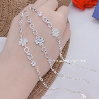 Lắc Tay Bạc Nữ Vô Cực Cỏ 4 Lá - Bạc Minh Cảnh