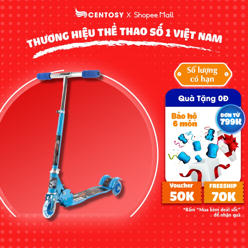 Xe Scooter Trẻ Em Giá Rẻ - Centosy Scooter 380 - Bánh Phát Sáng, Form Chắc Chắn
