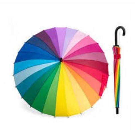 Dù đi mưa 7 sắc cầu vòng - lớn đường kính hơn 1m, Dù đi mưa 7 sắc cầu vòng - lớn đường kính hơn 1m
