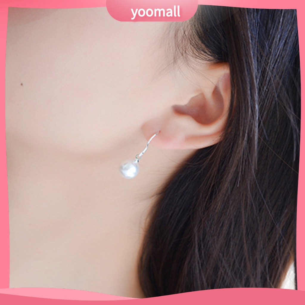 Khuyên tai ngọc trai giả 8mm thời trang thanh lịch dành cho nữ