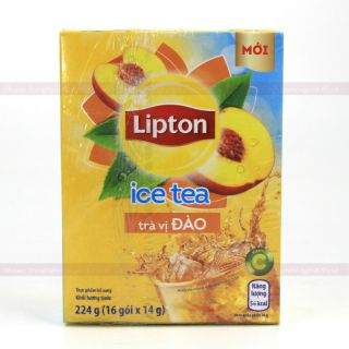 Trà Lipton Ice Tea Hòa Tan (Hộp 16 Gói X 14g) Vị Chanh, Đào