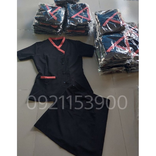 Đồng phục SPA, Lễ Tân màu đen