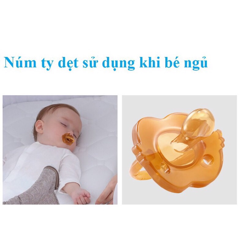 Hộp 2 ti giả nano bạc Emma Kids ngày và đêm cho bé, tặng kèm dây