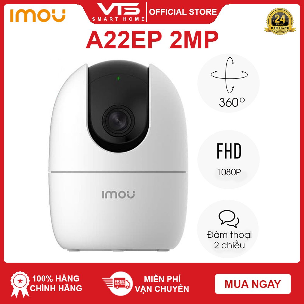 Camera IP WIFI IMOU Ranger 2 A22EP 2MP Full HD 1080P - Kèm Thẻ 32/64/128GB - Hàng Chính Hãng Dahua DSS
