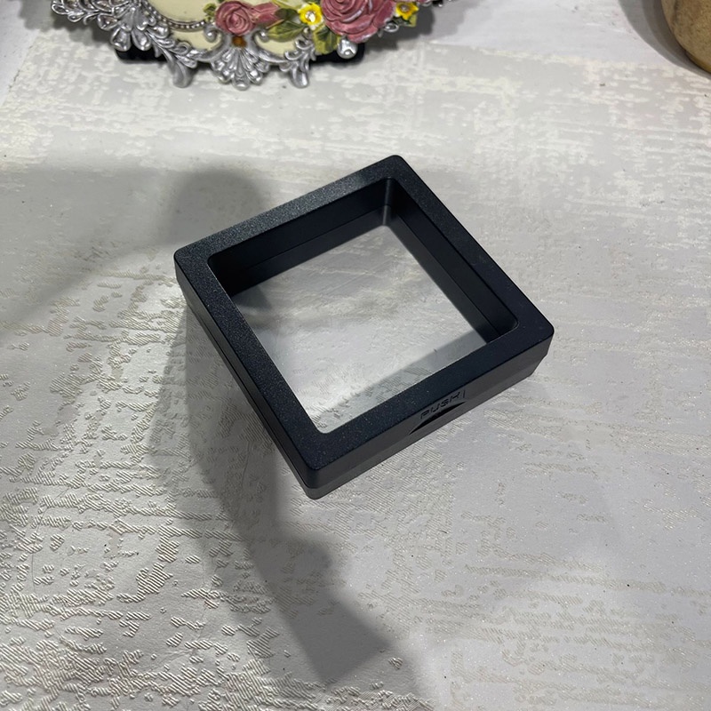 Hộp Đựng Trang Sức Hình Vuông Màu Đen Phong Cách Hàn Quốc