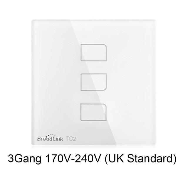 Công Tắc Đèn Gắn Tường Thông Minh Broadlink Tc2-3 Uk Standard 3 Gang