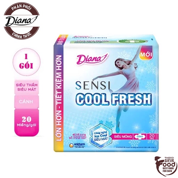 Băng Vệ Sinh Diana Sensi Cool Fresh Có Cánh [che tên sản phẩm khi giao hàng]