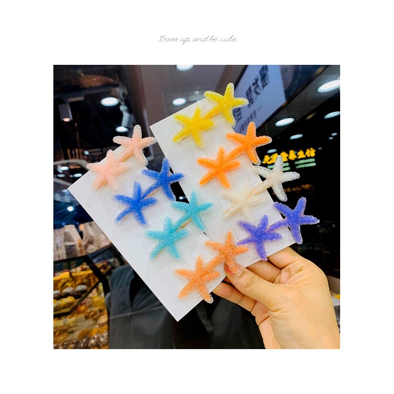 Kẹp Tóc Hình Nơ/ Sao Biển Màu Sắc Ngọt Ngào Xinh Xắn Thời Trang