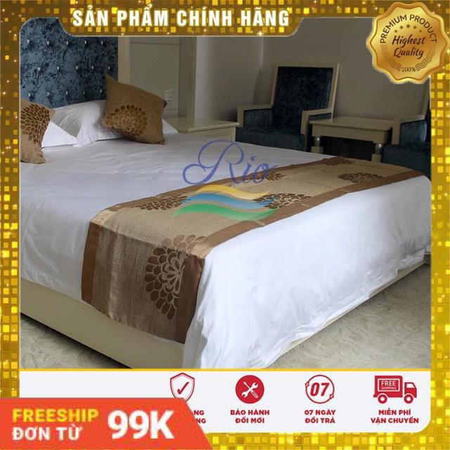 Bộ Ga Gối Cotton Khách Sạn Trắng Trơn RIOTEX Kích Thước 1m/1m2/1m4/1m6/1m8/2m nệm 5-25cm