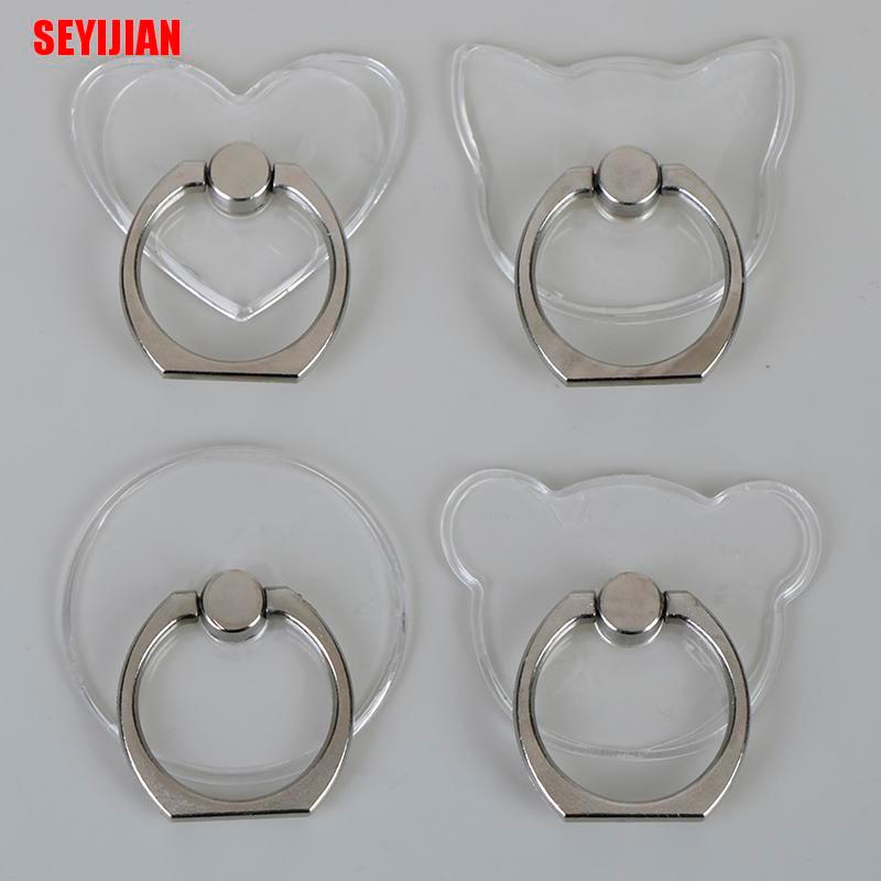 Giá đỡ điện thoại dạng nhẫn móc ngón tay trong suốt tiện dụng