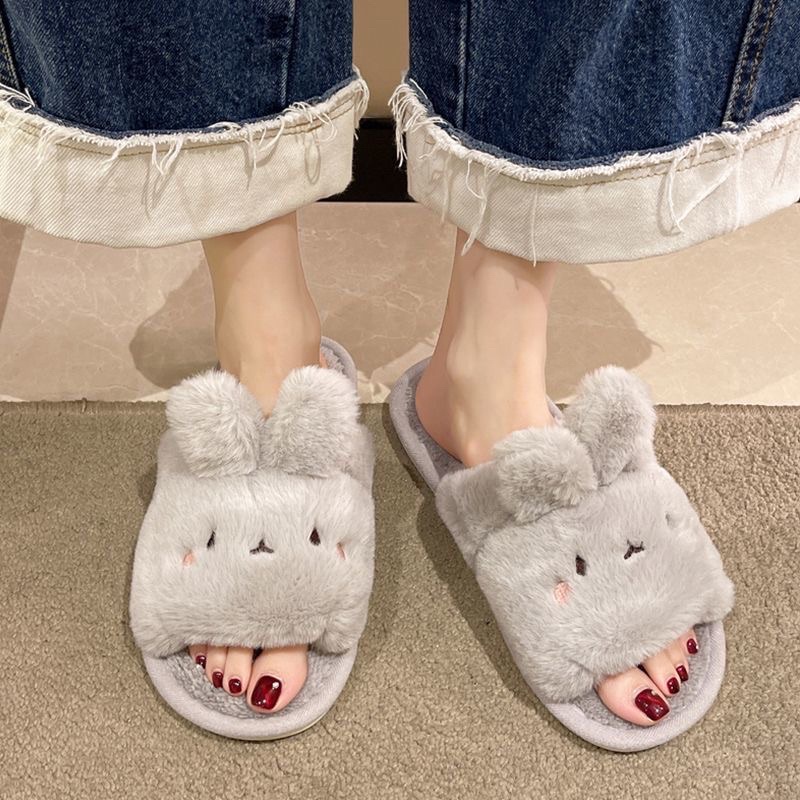 Dép Bông Đi Trong Nhà Hình Thỏ Đáng Yêu