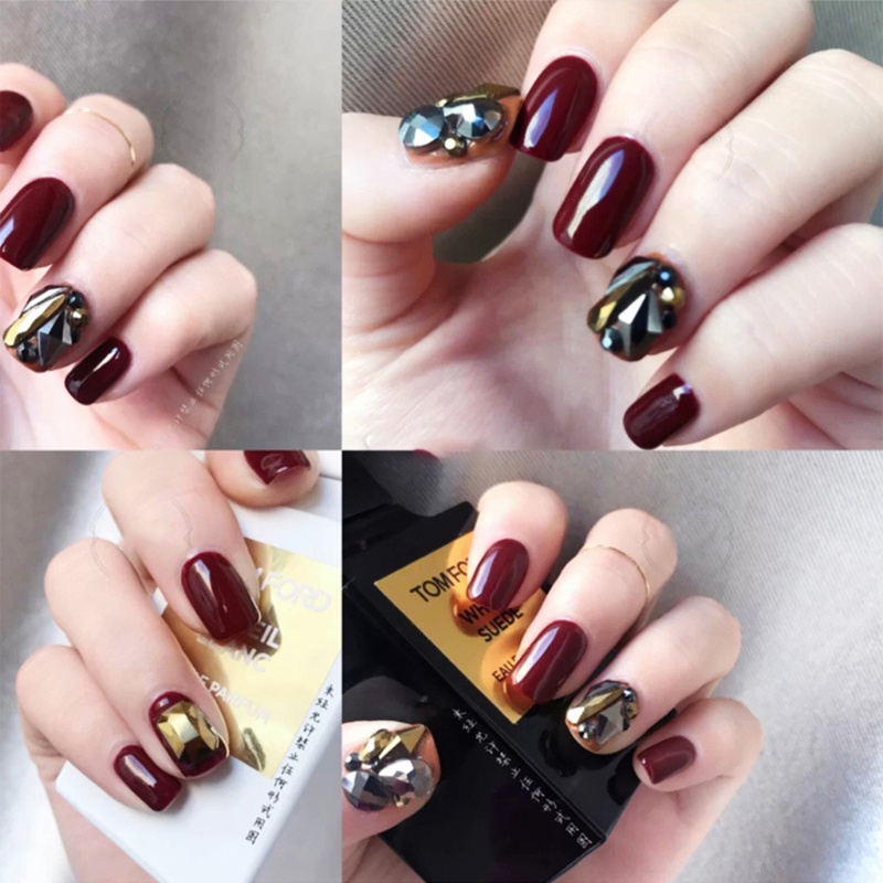 Bộ Đá Pha Lê Nhiều Hình Dạng Trang Trí Móng Tay Lưng Phẳng