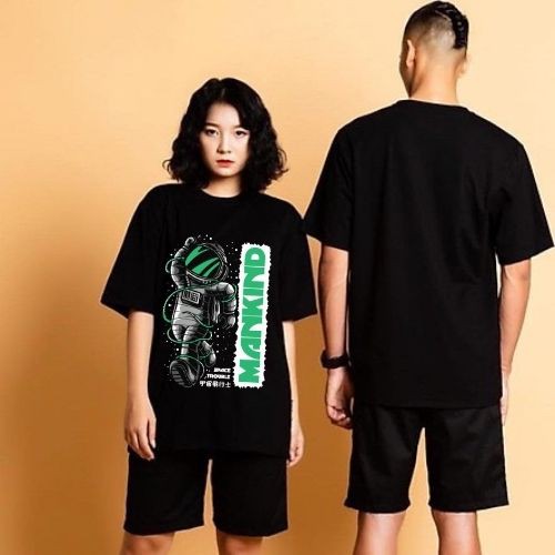 Áo thun tay lỡ XUKA cotton co dãn 4 chiều dáng unisex form châu á in hình Mankind