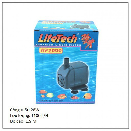 Máy bơm nước bể cá, trồng thủy canh... Lifetech AP2000