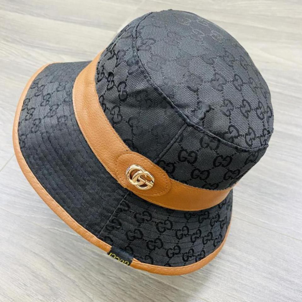 [HOT] Nón bucket gucc, mũ tai bèo nữ hàng cao cấp viền da siêu đẹp - VIP