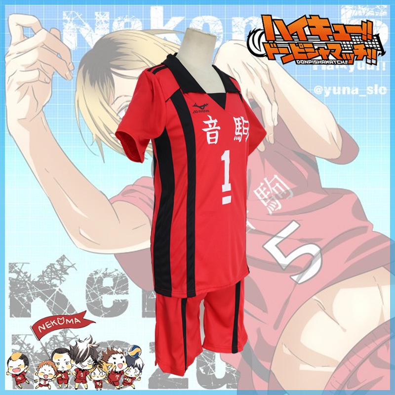 Bộ Trang Phục Cosplay Nhân Vật Anime Gồm Áo Thun Tay Ngắn Và Quần Short Phong Cách Haikyuu
