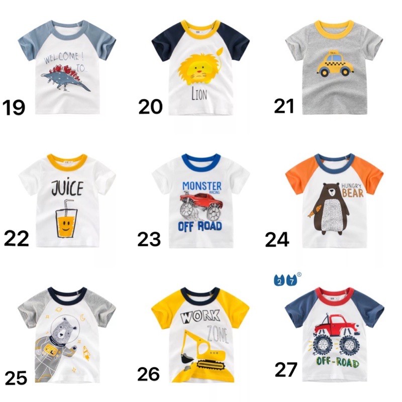 ÁO 27KIDS CỘC TAY CHO BÉ (Mẫu 19-27)