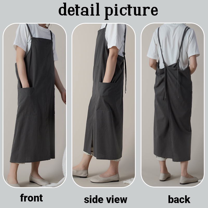 Tạp Dề cotton Chống Bám Dầu Phong Cách Nhật Bản Thời Trang Cho Nam