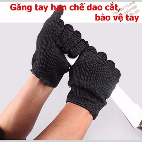 Găng tay bảo vệ chống cắt đứt, chất liệu bằng sợi thép chống gỉ, Găng tay thép